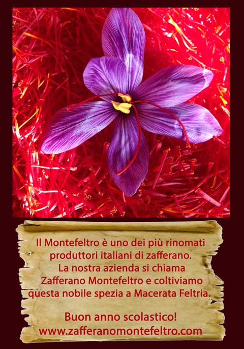 Zafferano Montefeltro sponsor diari scuola 2020 2021